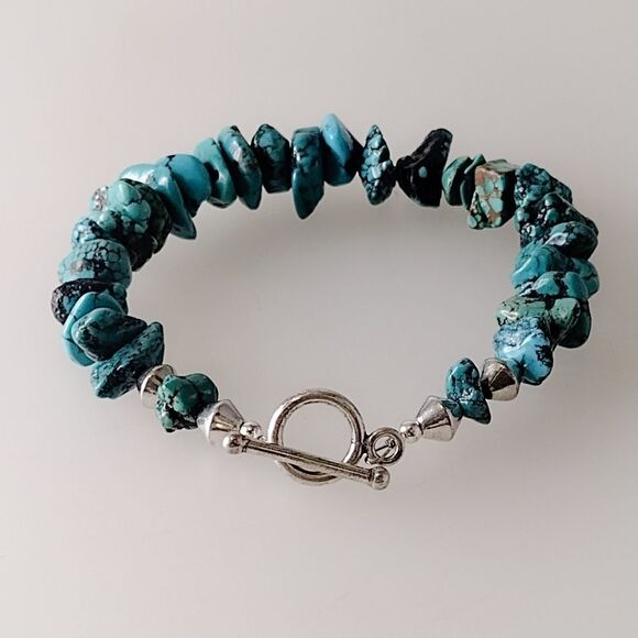 Turquoise Nugget Bracelet - Picture 2 of 5